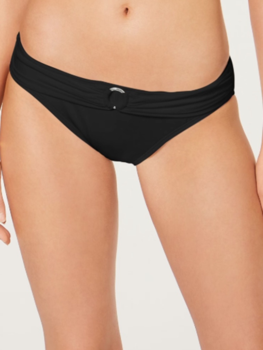 Michael Michael Kors Women’s Logo-Ring Bikini Bottoms Black Size M 12115
